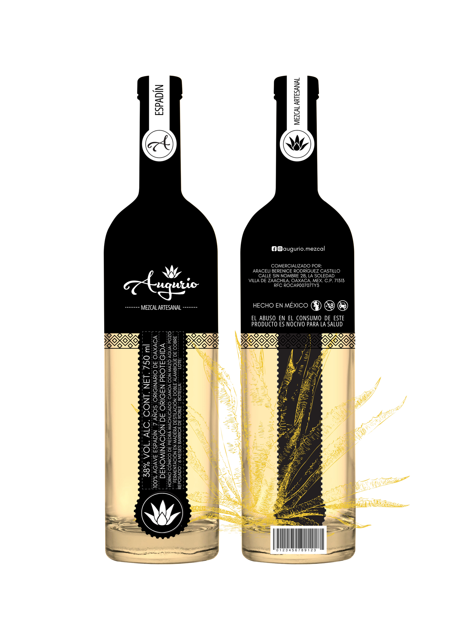 Augurio Espadín Reposado 38º