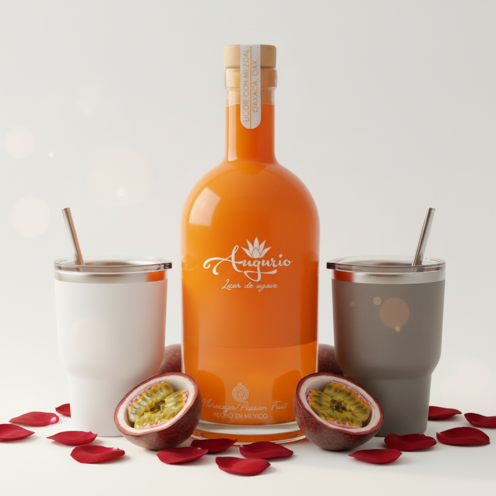 Promoción San Valentín - Licor de Maracuyá con color hasta el cuello